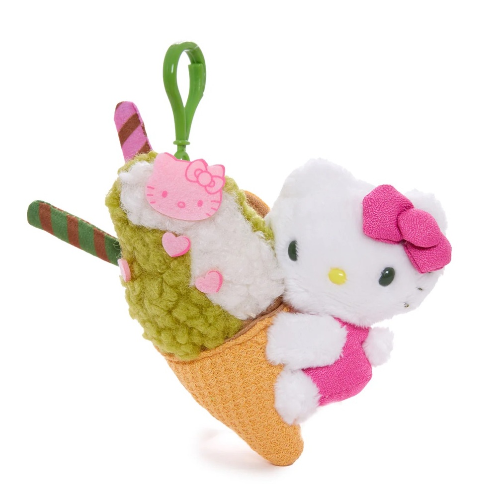 Hello Kitty Ice Cream Mascot Clip (Matcha Sweets Series)NWT
